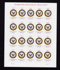 2025 USPS SHEET OF 20 FOREVER LETTER STAMPS CELEBRATING 250 YEARS OF US NAVY 78¢
