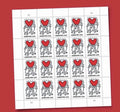 2025 USPS SHEET OF 20 FIRST CLASS LETTER STAMPS LOVE 78¢