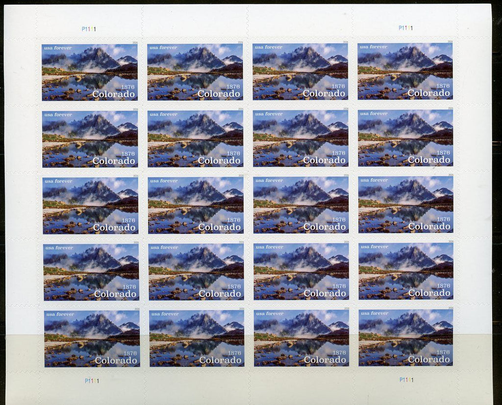 2026 USPS SHEET OF 20 FIRST CLASS LETTER STAMPS COLORADO STATEHOOD 78¢
