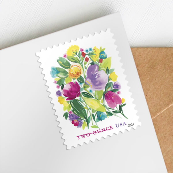 2024 USPS SHEET OF 20 TWO OUNCE STAMPS WEDDING BLOOMS 1.07¢