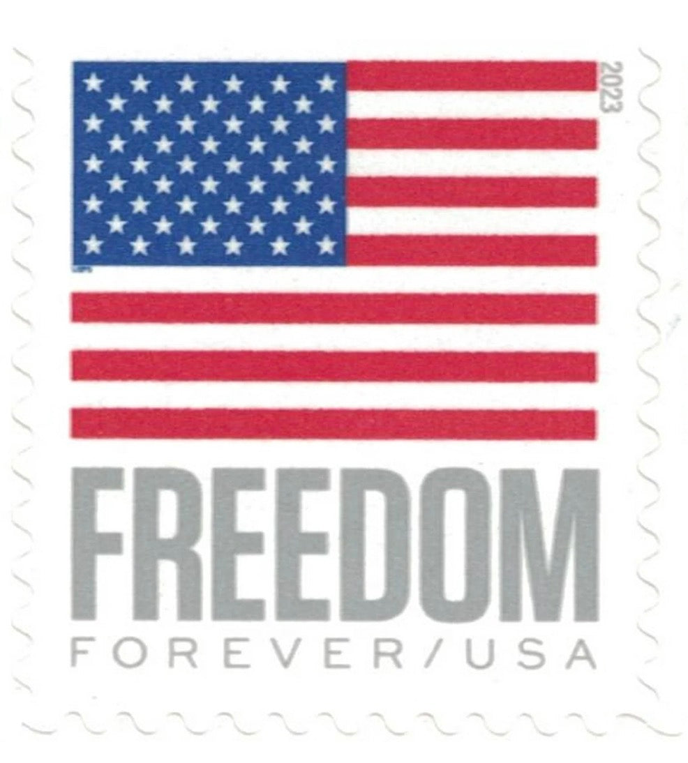 2023 USPS SHEET OF 20 FIRST CLASS LETTER STAMPS U.S. FLAGS 78¢