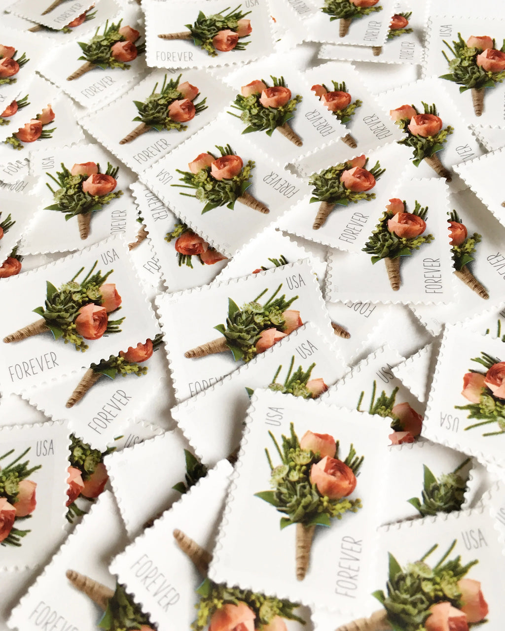 2017 USPS SHEET OF 20 FIRST CLASS LETTER STAMPS CELEBRATION BOUTONNIÈRE 78¢