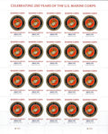 2025 USPS SHEET OF 20 FOREVER LETTER STAMPS CELEBRATING 250 YEARS OF USMC 78¢