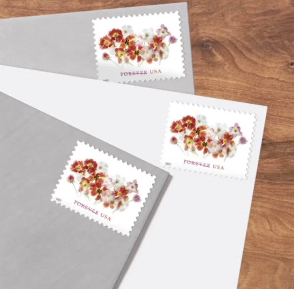2021 USPS SHEET OF 20 FIRST CLASS LETTER STAMPS WEDDING TULIPS 78¢