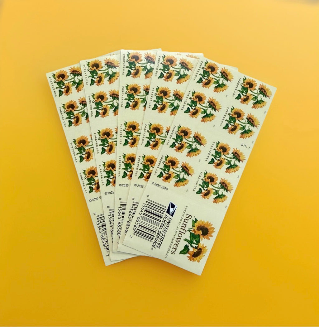 2026 USPS SHEET OF 20 FIRST CLASS LETTER STAMPS SUNFLOWERS 78¢