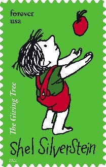 2022 USPS SHEET OF 20 FIRST CLASS LETTER STAMPS SHEL SILVERSTEIN 78¢